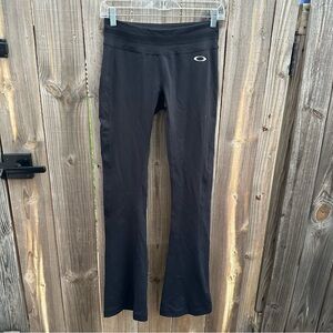 Oakley Black Flare Leggings with Logo Size Small